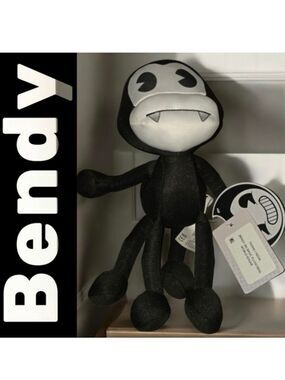 Bendy 9 Inch Basic Plush Real World Edgar Black & White Plush Character